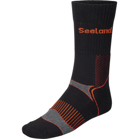 Field Coolmax-strumpor - 2Pack Svart/Mörk Grå - Seeland