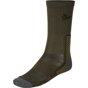 Field Merino-strumpor - 2-pack Pine Green/Military Olive - Seeland