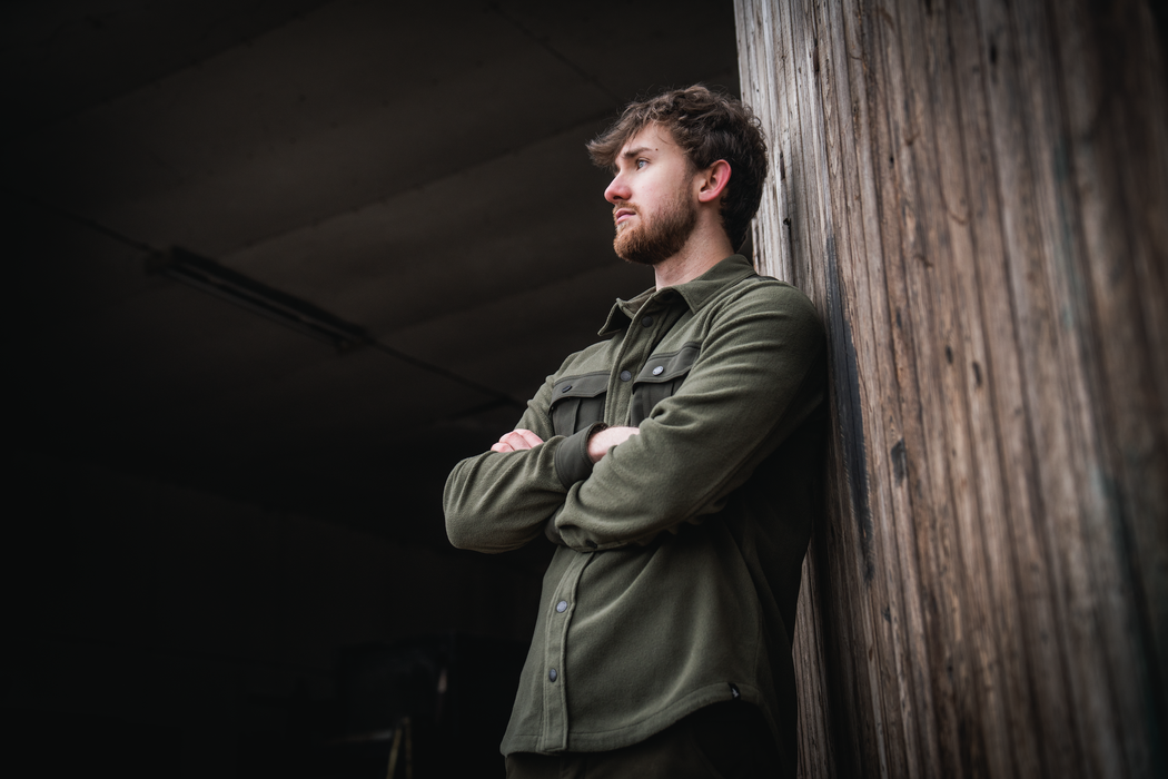 Gust fleeceskjorta - Grape leaf – Seeland