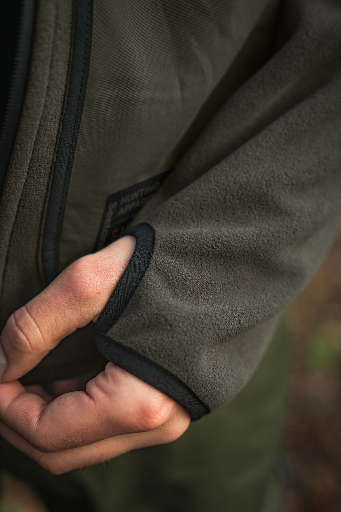 Enfärgad vändbar fleece Grizzly Brown/Demitasse Brown – Seeland