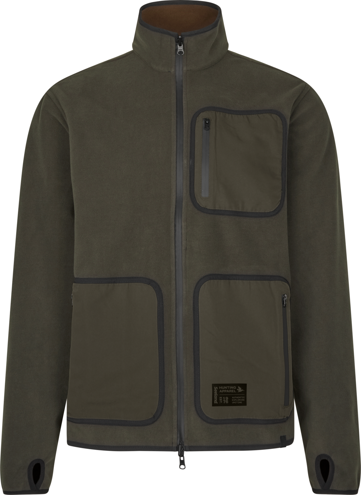Enfärgad vändbar fleece Grizzly Brown/Demitasse Brown – Seeland