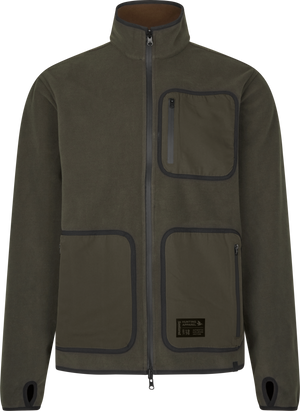 Enfärgad vändbar fleece Grizzly Brown/Demitasse Brown – Seeland