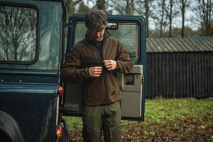 Enfärgad vändbar fleece Grizzly Brown/Demitasse Brown – Seeland