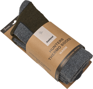 Field Thermo Strumpor - 2Pack - Pine Green Melange/Grey Melange – Seeland