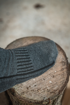Field Heavy Merino Strumpor - Grey Melange/Black – Seeland