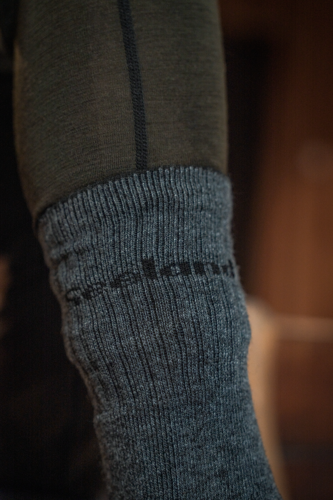 Field Heavy Merino Strumpor - Grey Melange/Black – Seeland