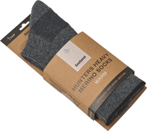 Field Heavy Merino Strumpor - Grey Melange/Black – Seeland