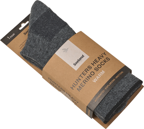 Field Heavy Merino Strumpor - Grey Melange/Black – Seeland