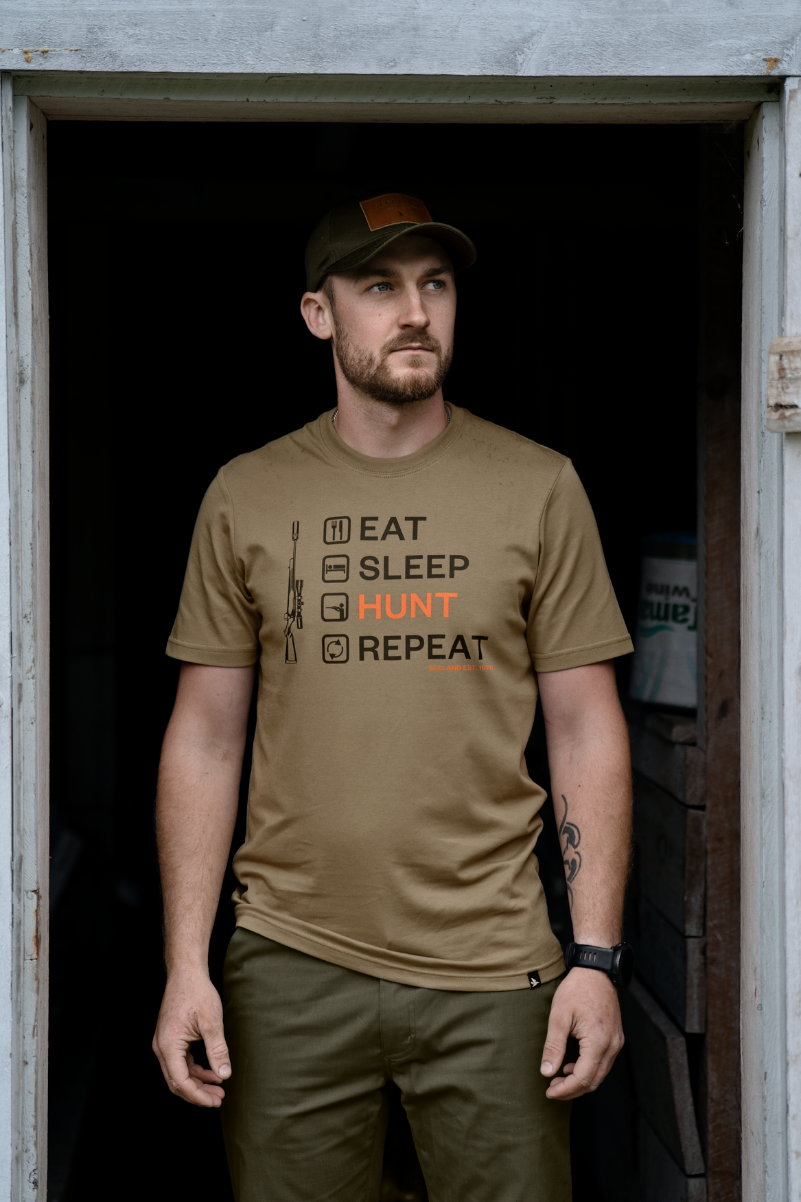 Crosslist T-shirt - Covert Green – Seeland