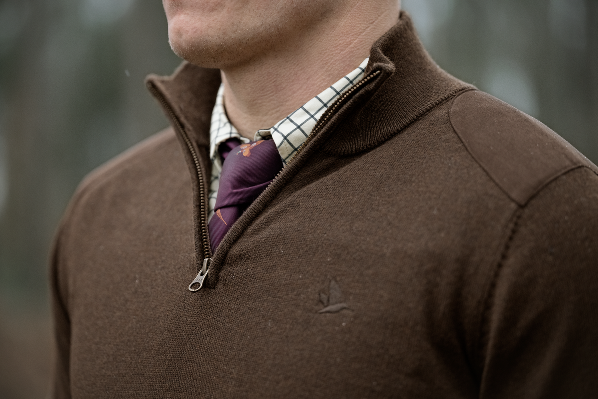 Pineträ Half Zip Tröja - Dark Brown – Seeland