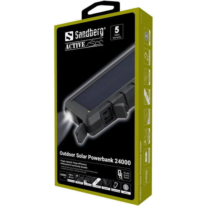 Sandberg solcellsdriven powerbank 24000mAh