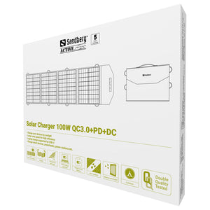 Solcellsladdare 100W QC3.0+PD+DC - Sandberg
