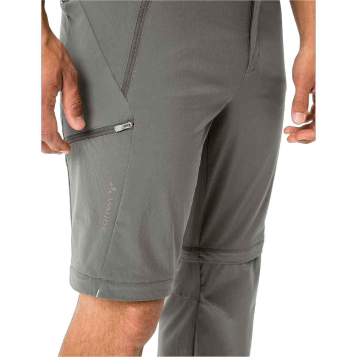 Herr Farley Stretch T-Zip Byxor III Stone Grey – Vaude