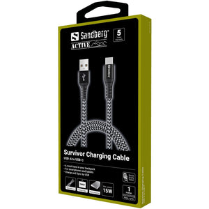 Survivor USB-C - USB-A Laddkabel - Sandberg