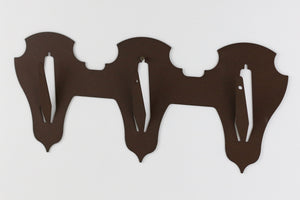 Troféplatta för 3 bockar liggande - classic / Corten - Torp Solution