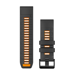 QuickFit® 26 remme, Spark Orange/Graphite silikone 3