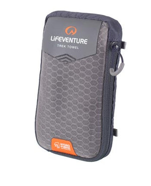 HydroFibre Trek Towel, Grey, Large - Life Venture