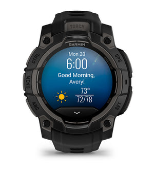 Instinct® 3 – 45 mm, AMOLED, Svart med Svart Rem – Garmin