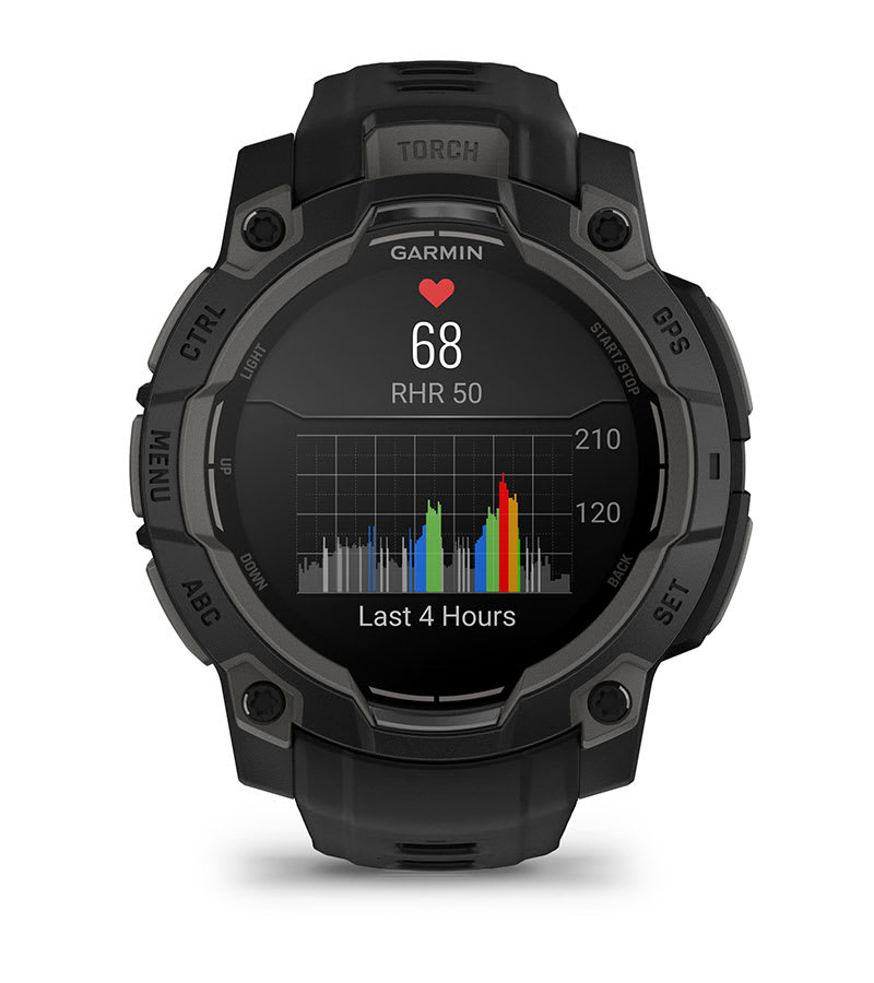 Instinct® 3 – 45 mm, AMOLED, Svart med Svart Rem – Garmin