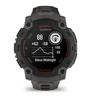 Instinct® E – 45 mm, Svart med Charcoal rem – Garmin