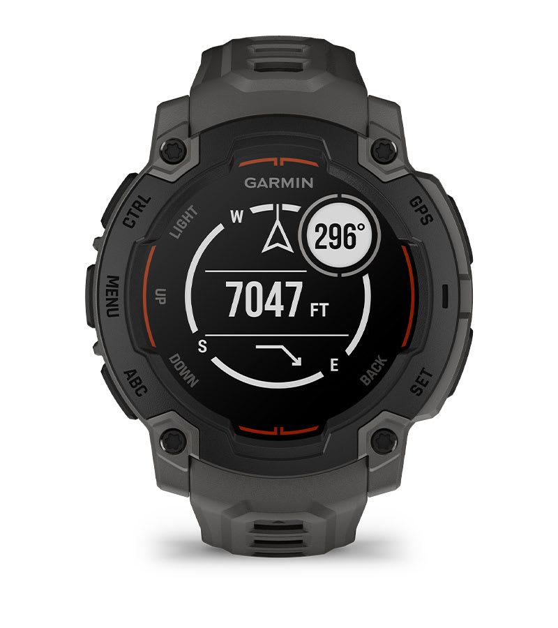 Instinct® E – 45 mm, Svart med Charcoal rem – Garmin