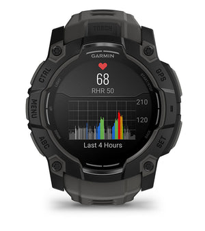 Instinct® 3 – 50 mm, AMOLED, Svart med Charcoal rem – Garmin