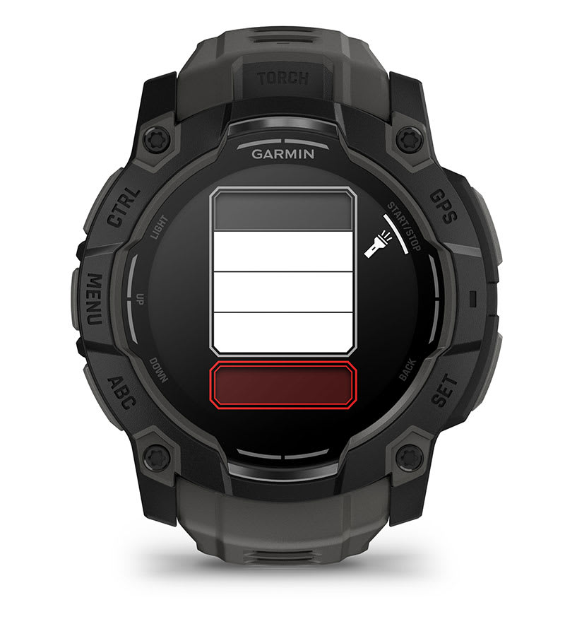 Instinct® 3 – 50 mm, AMOLED, Svart med Charcoal rem – Garmin