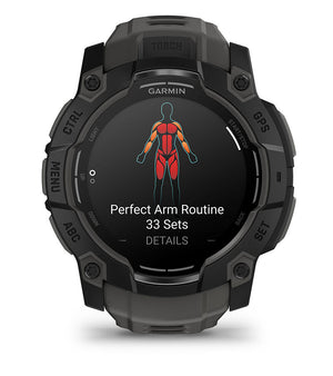 Instinct® 3 – 50 mm, AMOLED, Svart med Charcoal rem – Garmin