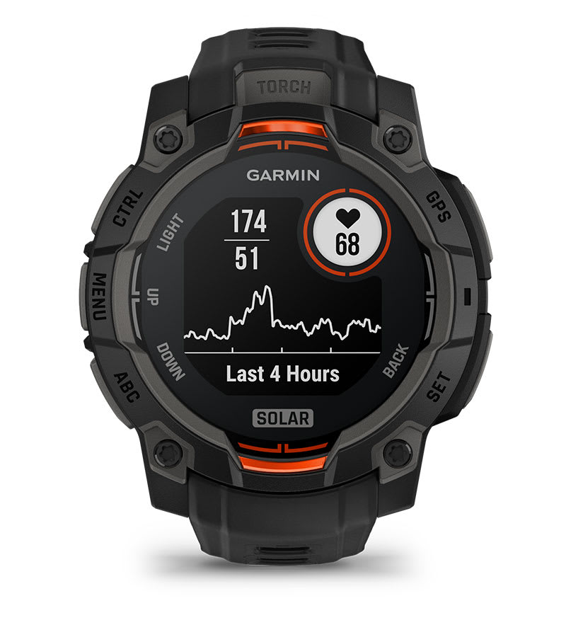 Instinct® 3 – 45 mm, Solar, Svart med Svart Rem – Garmin