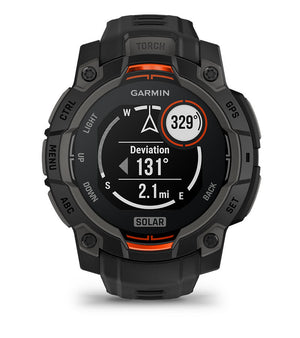 Instinct® 3 – 45 mm, Solar, Svart med Svart Rem – Garmin
