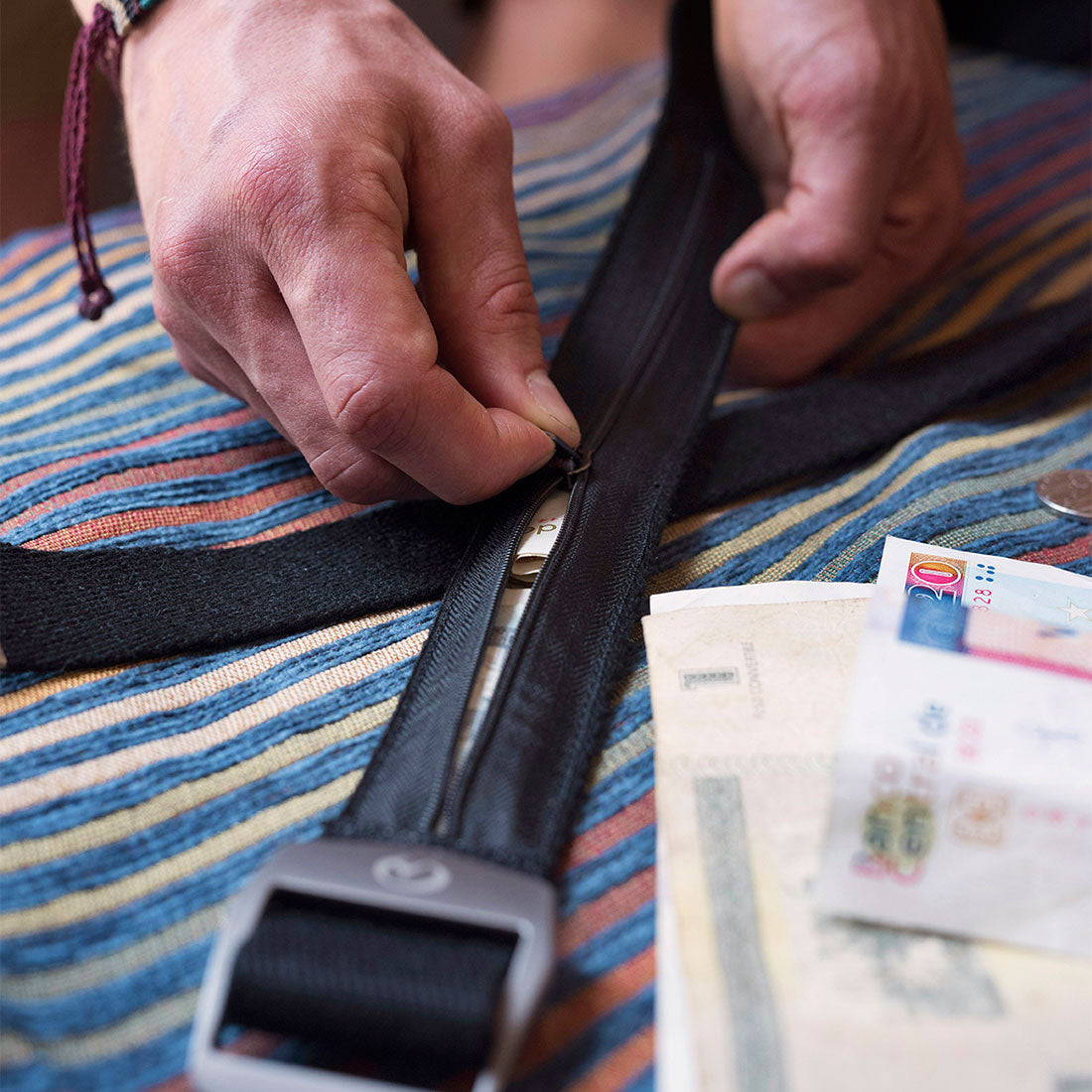 Resebälte för pengar svart – Life Venture