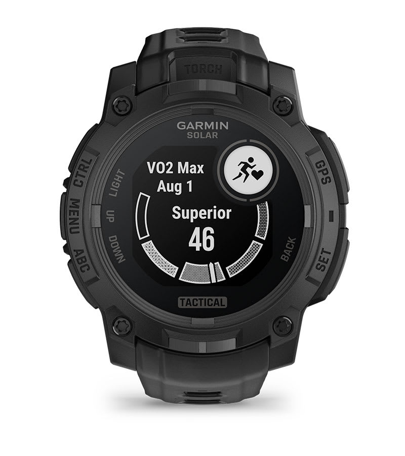 Instinct® 3 – 45 mm, Solar, Tactical Edition, Svart med Svart rem – Garmin