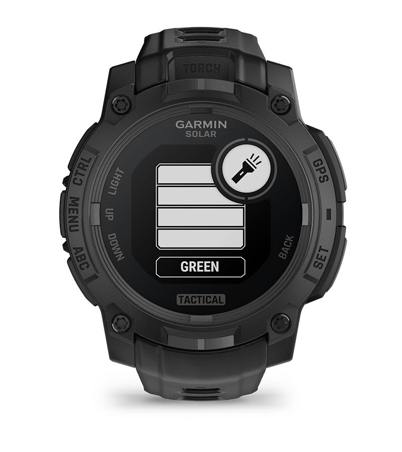 Instinct® 3 – 45 mm, Solar, Tactical Edition, Svart med Svart rem – Garmin