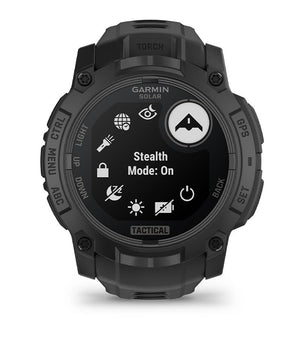 Instinct® 3 – 50 mm, Solar, Tactical Edition, Svart med Svart Rem – Garmin