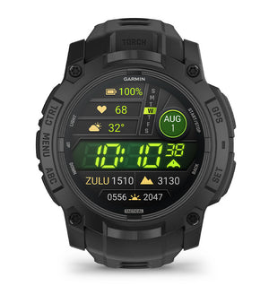 Instinct® 3 – 50 mm, AMOLED, Tactical Edition, Svart med Svart Rem – Garmin