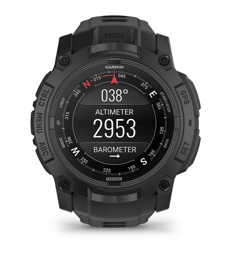Instinct® 3 – 50 mm, AMOLED, Tactical Edition, Svart med Svart Rem – Garmin