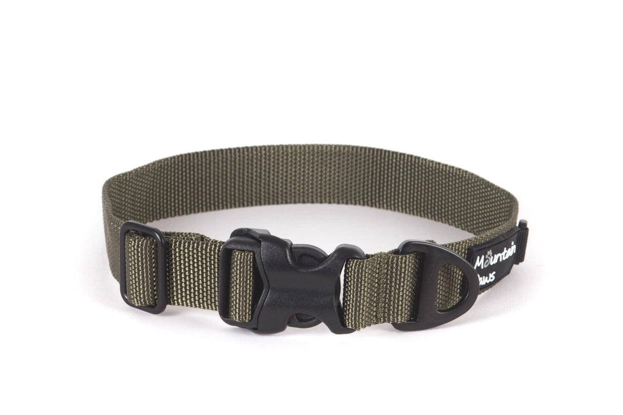 Extra Tough Dog Collar, Small, Olive - Mountain Paws