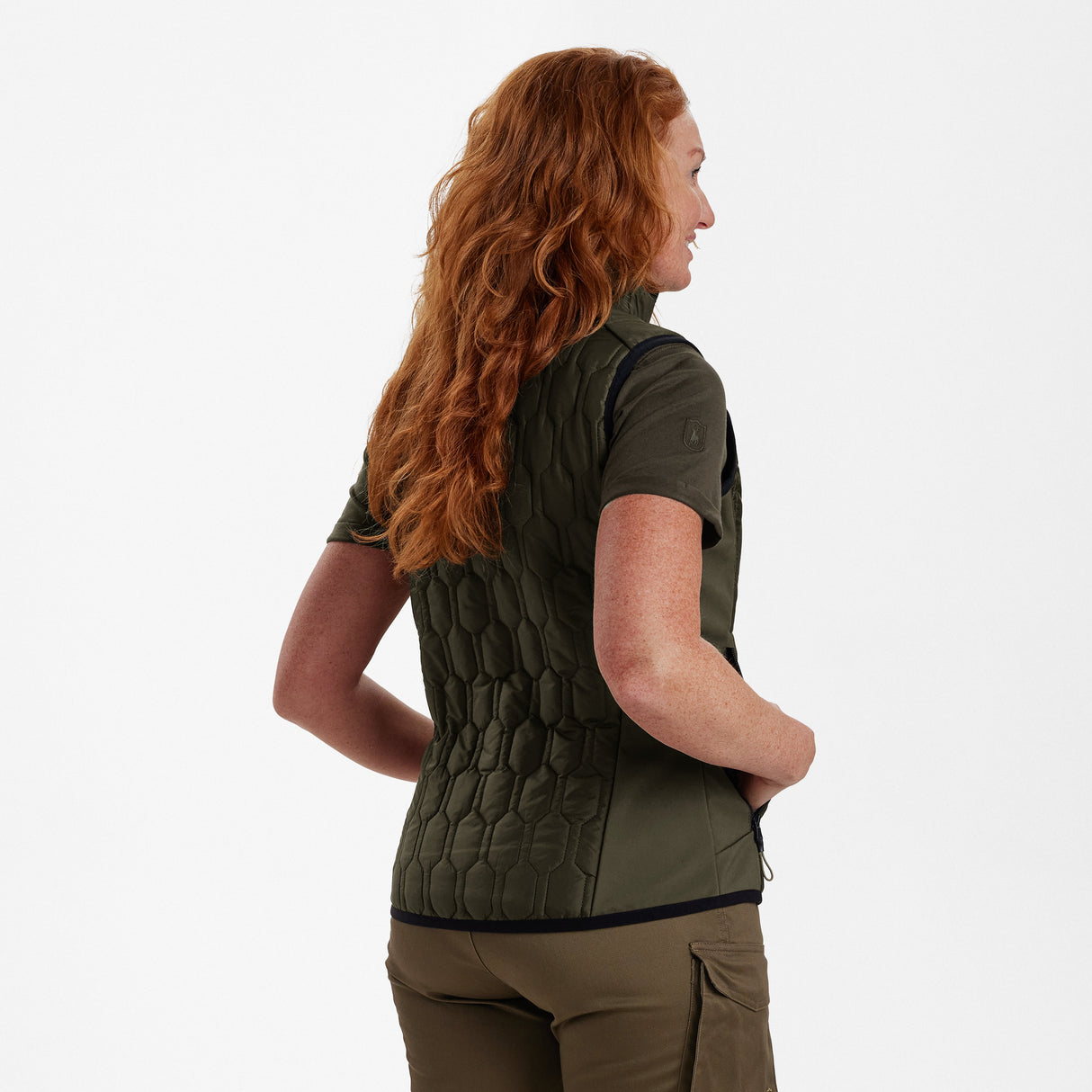 Lady Mossdale quiltad väst Forest Green - Deerhunter