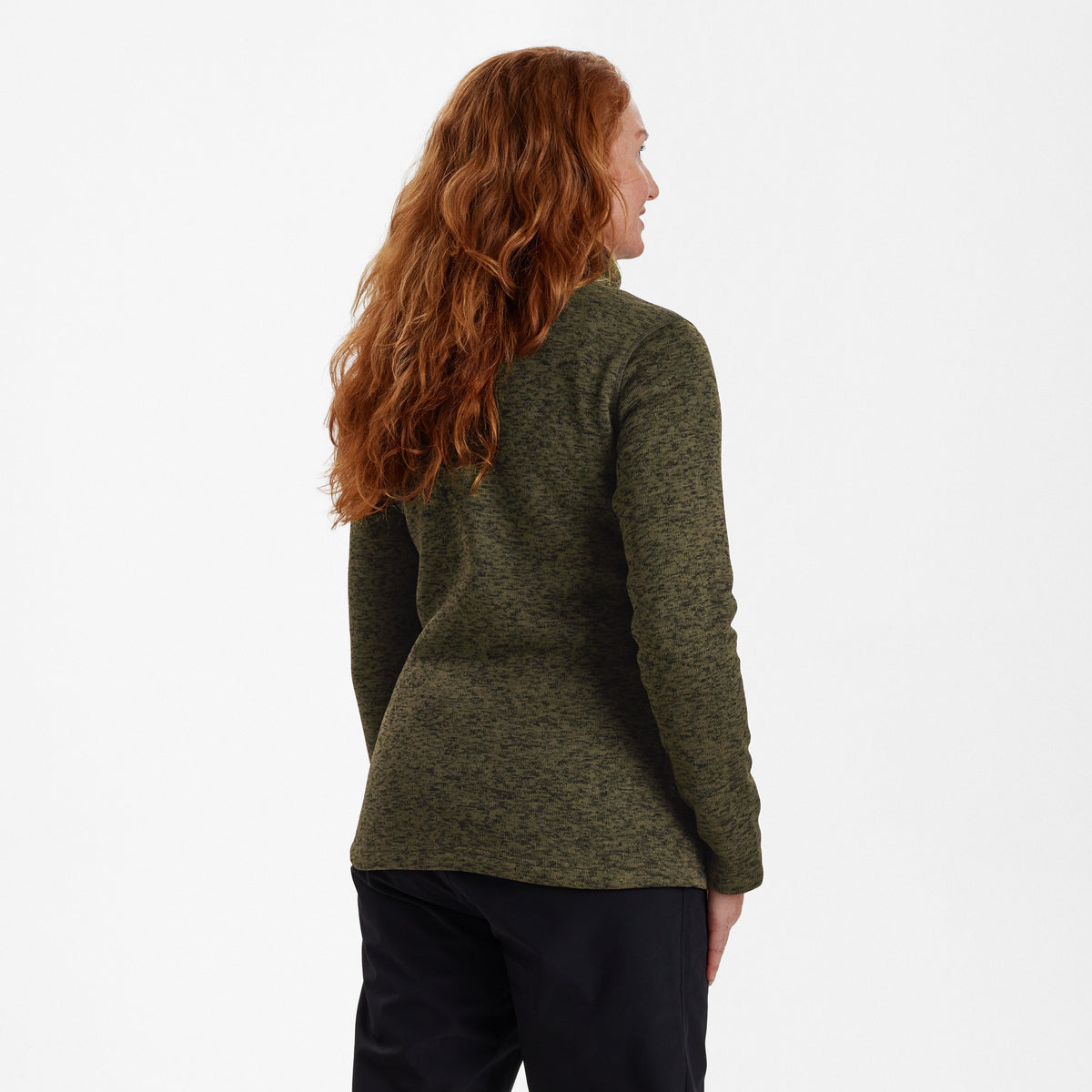 Lady Sarek stickad jacka oliv - Deerhunter