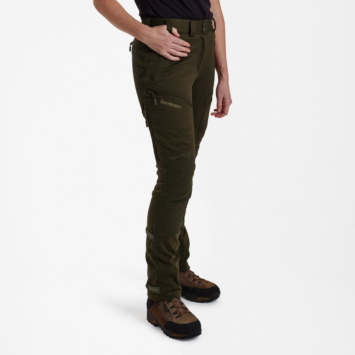 Lady Excape Softshellbyxor Art Green - Deerhunter