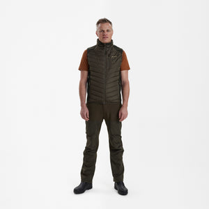 Moor Quiltad väst med stickning Grön - Deerhunter