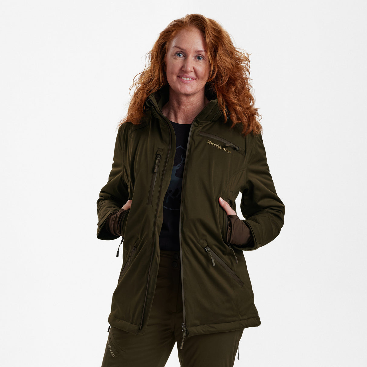 Lady Excape Winter Jacka Art Green - Deerhunter