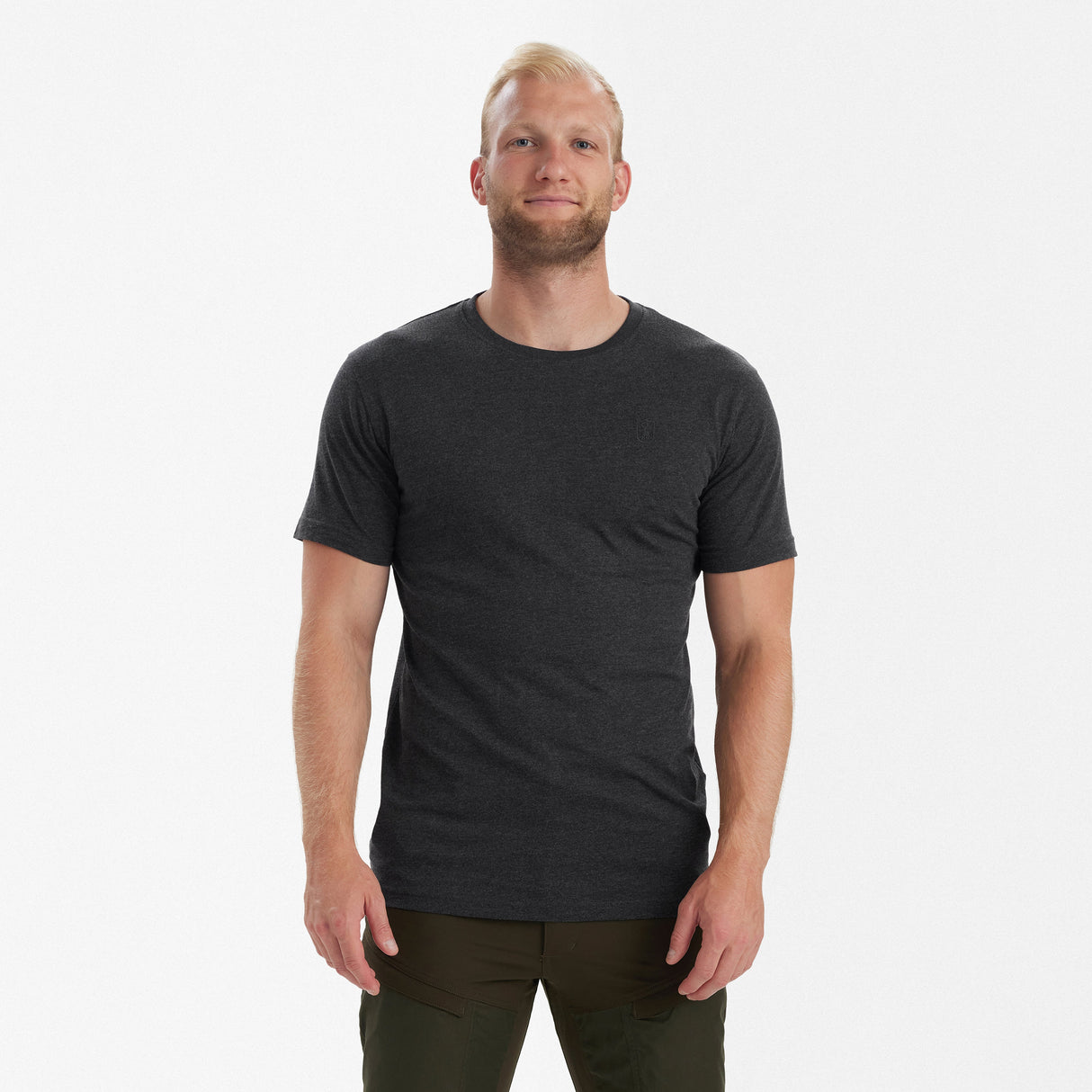 Bas 2-pack T-shirt Adventure Green Melange - Deerhunter