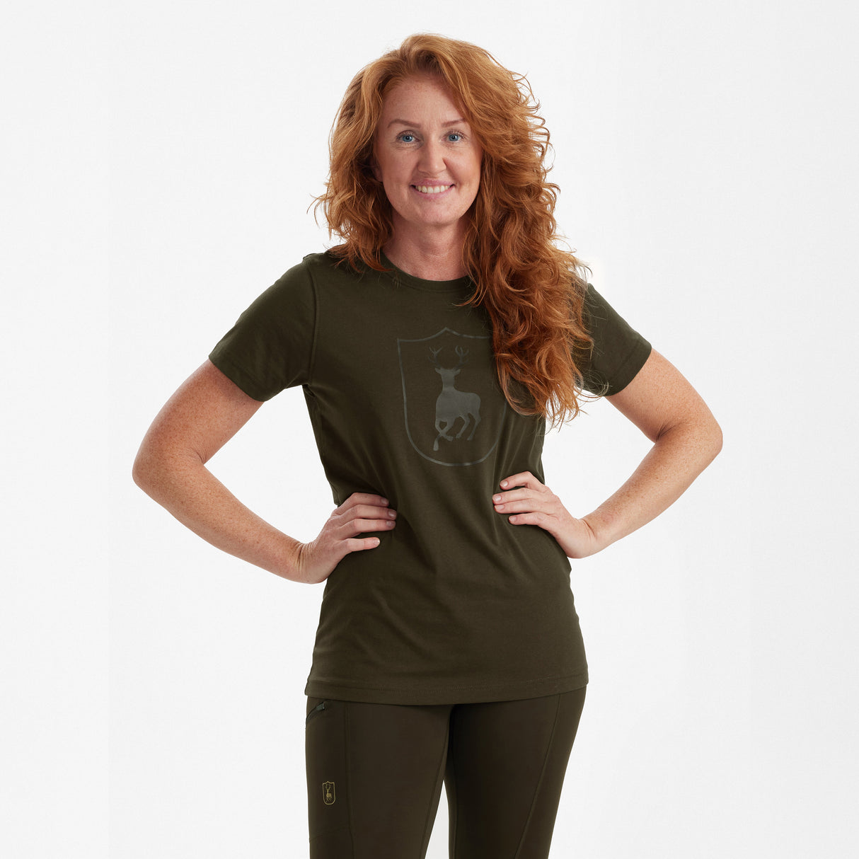 Dam T-shirt med logga Fallen Leaf - Deerhunter