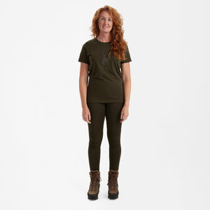 Dam T-shirt med logga Fallen Leaf - Deerhunter