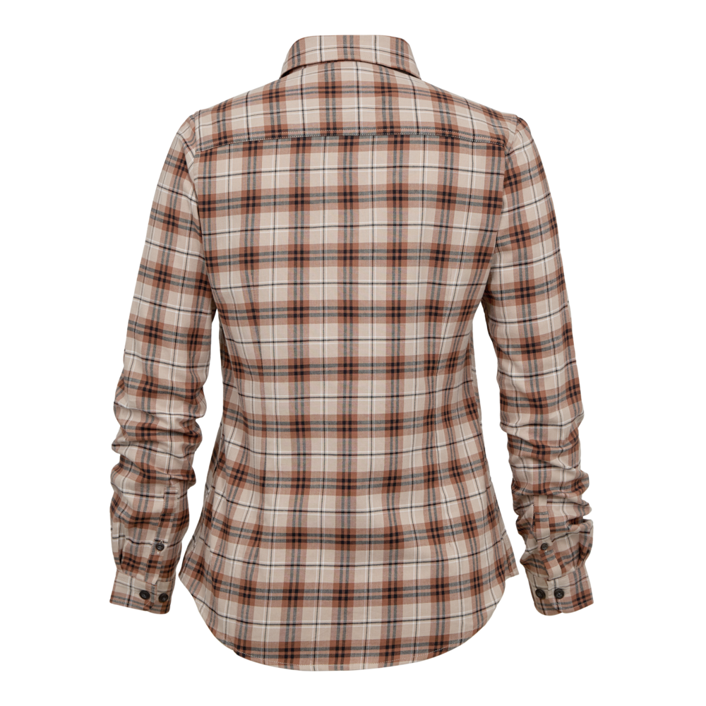 Lady Louisa Skjorta Orange Check - Deerhunter