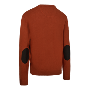 Harrington Stickad tröja med rund hals - Oak Rust Melange – Deerhunter