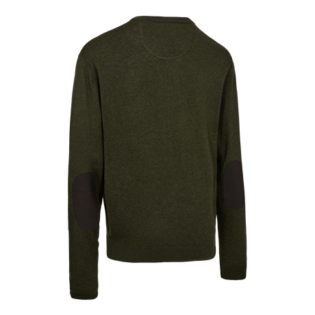 Harrington Stickad tröja med V-hals - Forest Ember Melange – Deerhunter