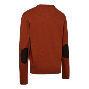 Harrington Stickad tröja med V-hals - Oak Rust Melange – Deerhunter