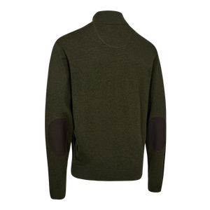 Harrington Stickad tröja med dragkedja i halsen - Forest Ember Melange – Deerhunter